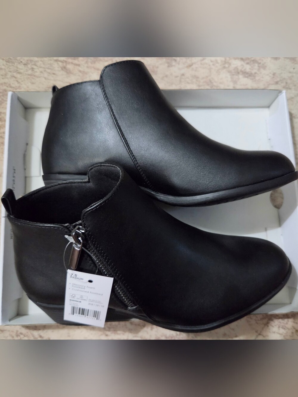 NIB w/ tags Sonoma Goods for Life Millo Women's Black Ankle Booties 7.5